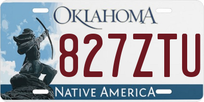 OK license plate 827ZTU