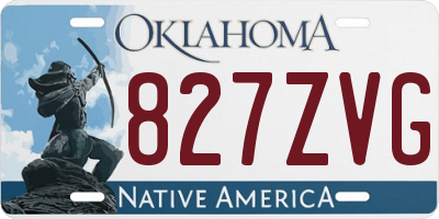 OK license plate 827ZVG