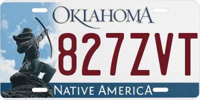 OK license plate 827ZVT