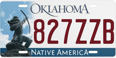 OK license plate 827ZZB