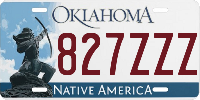OK license plate 827ZZZ