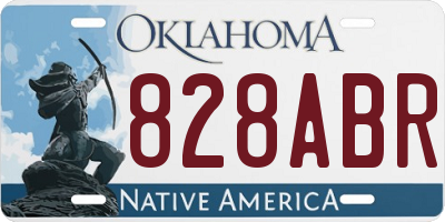 OK license plate 828ABR