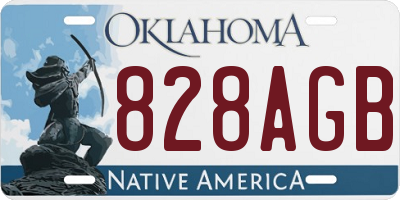 OK license plate 828AGB