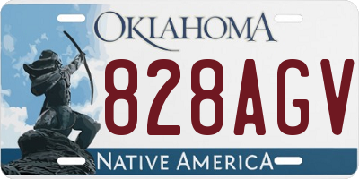 OK license plate 828AGV