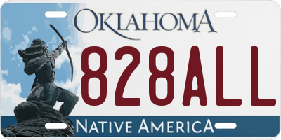 OK license plate 828ALL