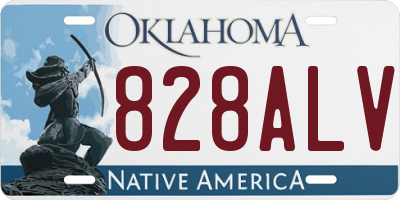 OK license plate 828ALV