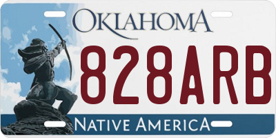 OK license plate 828ARB
