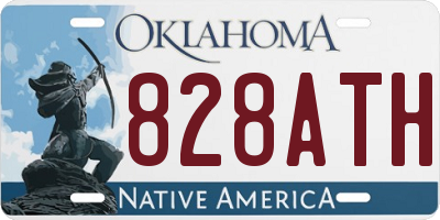 OK license plate 828ATH
