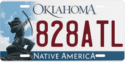 OK license plate 828ATL