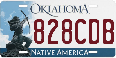 OK license plate 828CDB
