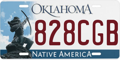 OK license plate 828CGB