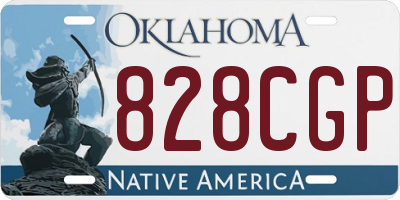 OK license plate 828CGP
