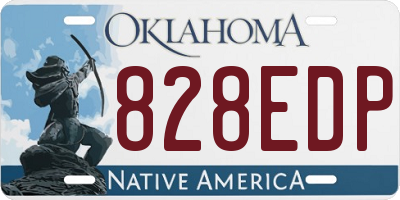 OK license plate 828EDP