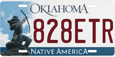 OK license plate 828ETR