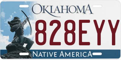 OK license plate 828EYY