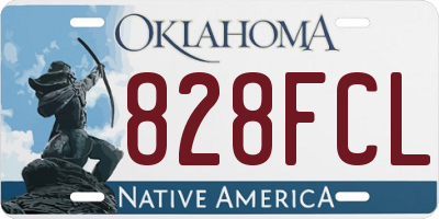 OK license plate 828FCL