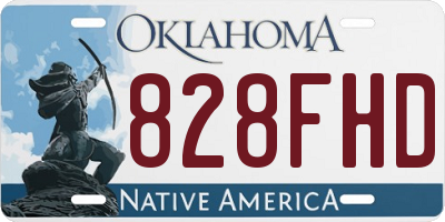 OK license plate 828FHD