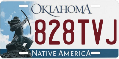 OK license plate 828TVJ