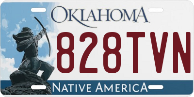 OK license plate 828TVN