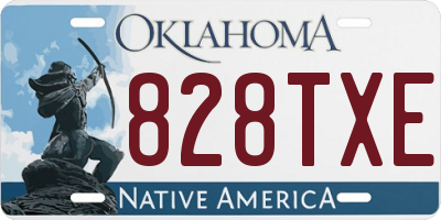 OK license plate 828TXE
