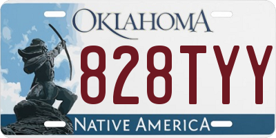 OK license plate 828TYY