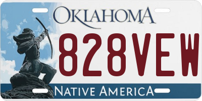 OK license plate 828VEW