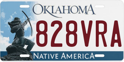 OK license plate 828VRA