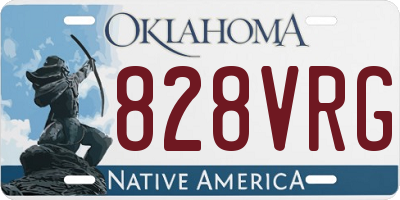 OK license plate 828VRG
