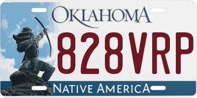 OK license plate 828VRP