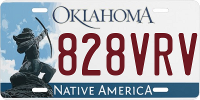 OK license plate 828VRV