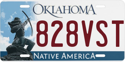 OK license plate 828VST