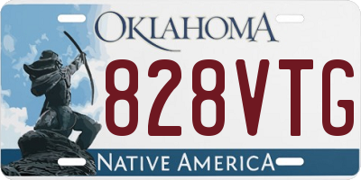 OK license plate 828VTG