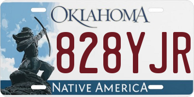 OK license plate 828YJR