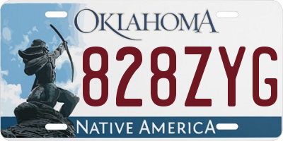 OK license plate 828ZYG