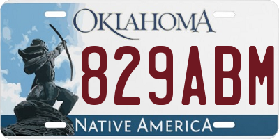 OK license plate 829ABM
