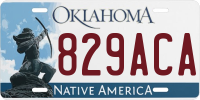 OK license plate 829ACA