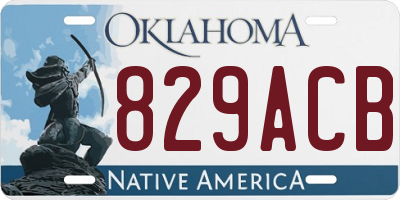 OK license plate 829ACB