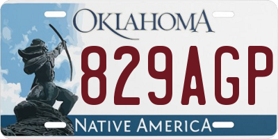 OK license plate 829AGP