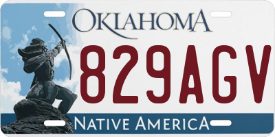 OK license plate 829AGV