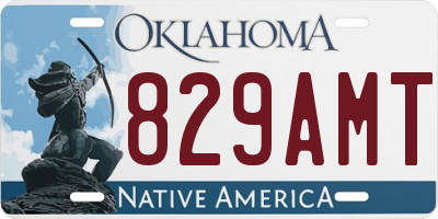 OK license plate 829AMT
