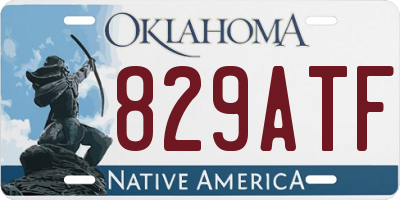 OK license plate 829ATF