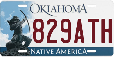 OK license plate 829ATH