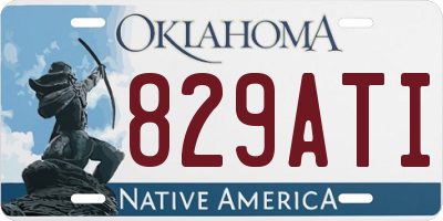 OK license plate 829ATI