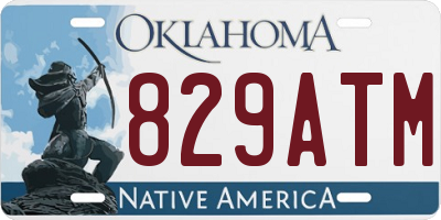 OK license plate 829ATM