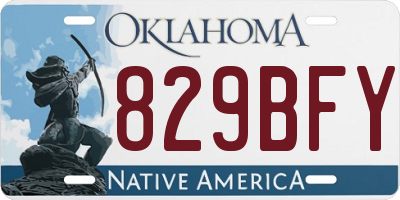 OK license plate 829BFY