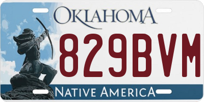 OK license plate 829BVM