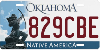OK license plate 829CBE