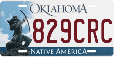 OK license plate 829CRC