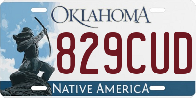 OK license plate 829CUD