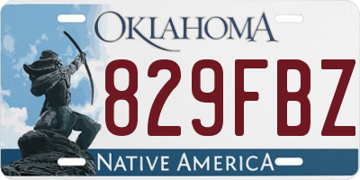 OK license plate 829FBZ
